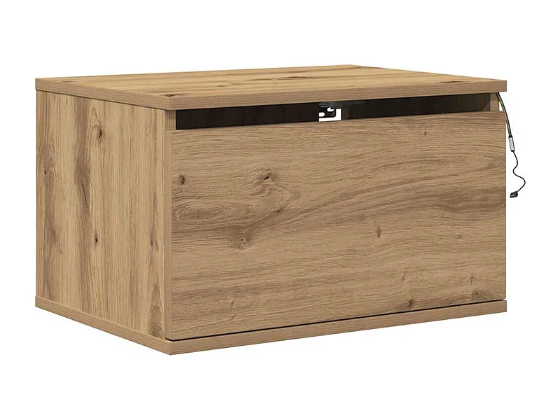 Table de chevet-Table de Nuit mural with chêne artisanal 50x36x30 cm