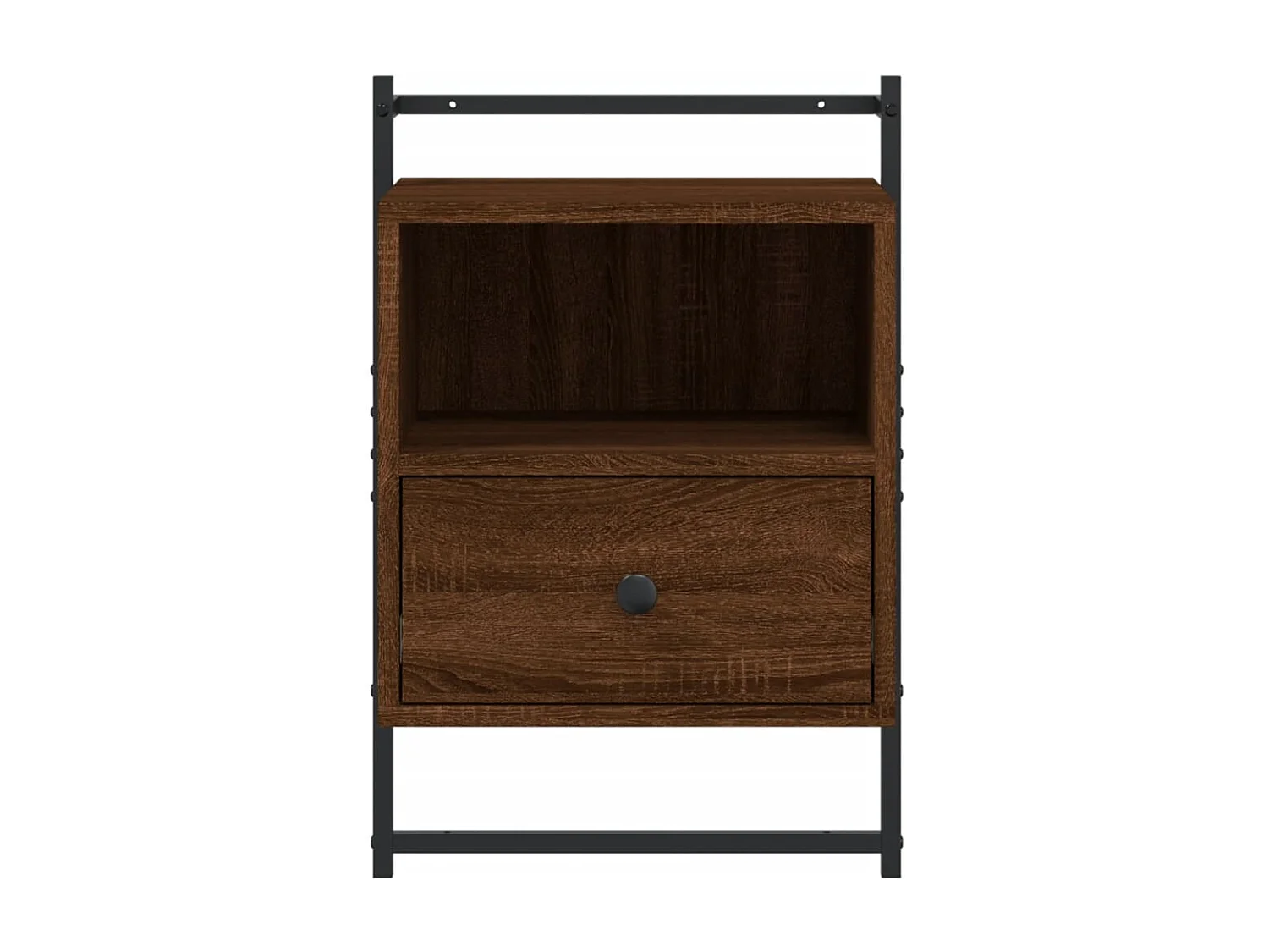 Mesitas de noche | Mesilla de noche de pared 2 unidades marrón roble 40x30x61 cm