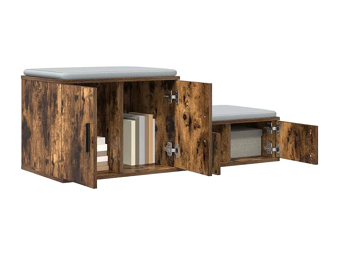 Armadio 2 pcs Rovere fumé 108x41x40 cm Legno multistrato SHL3573