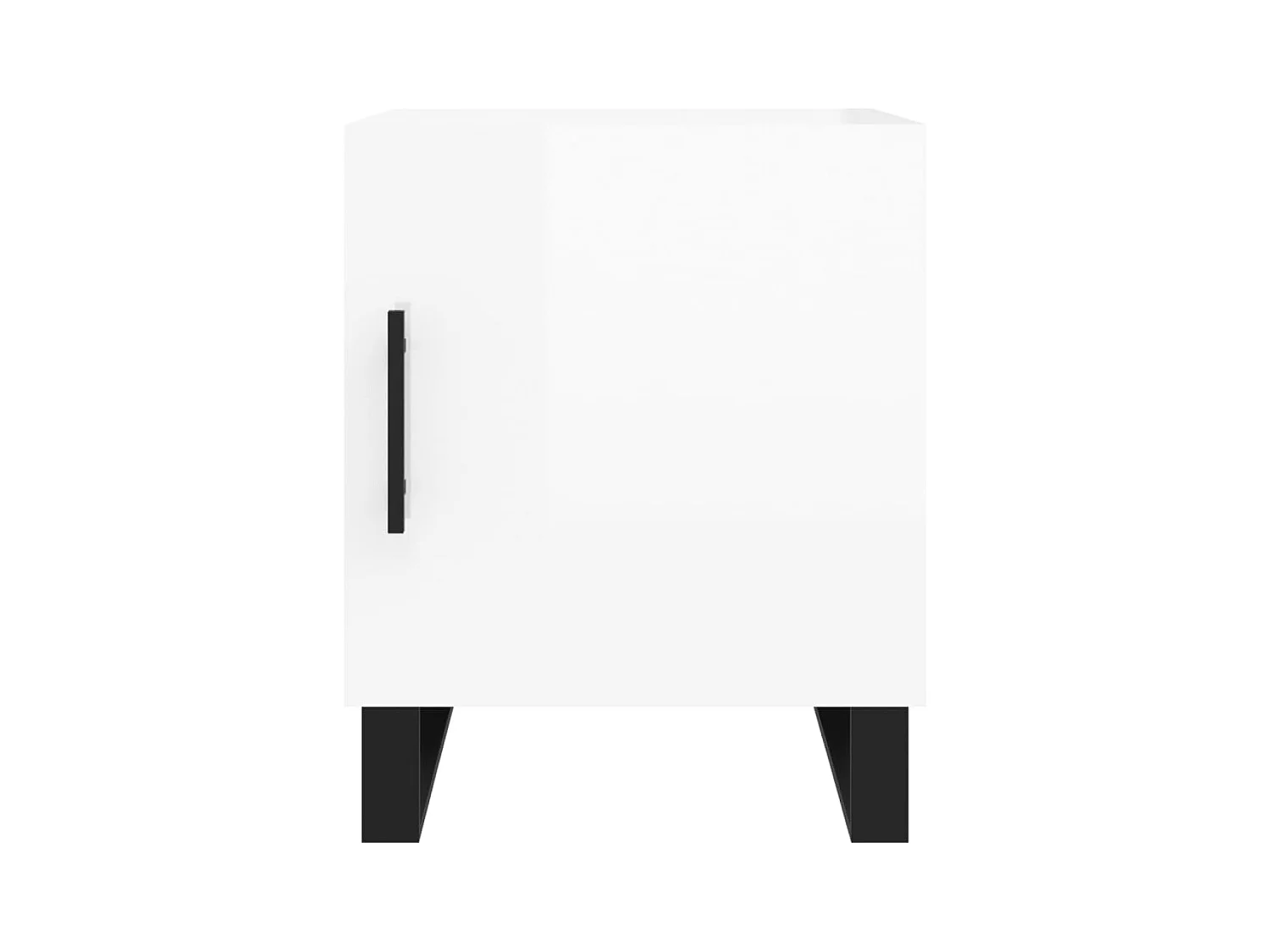 Table de chevet-Table d'appoint-Table de nuit blanc brillant 40x40x50 cm bois d’ingénierie