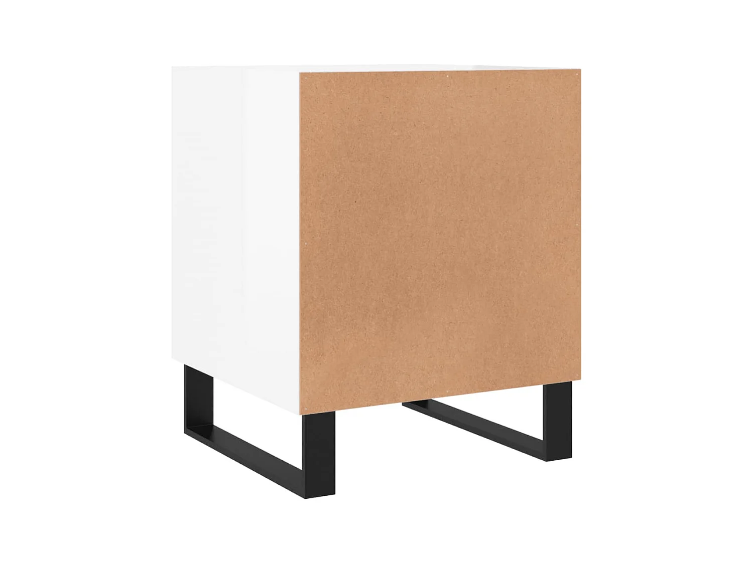 Table de chevet-Table d'appoint-Table de nuit blanc brillant 40x40x50 cm bois d’ingénierie