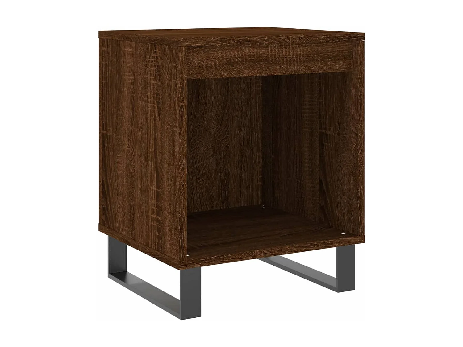 Nachttisch 2er Set-Beistelltisch-Nachttischkommode Braun Eichen-Optik 40x35x50 cm Holzwerkstoff SHL51586