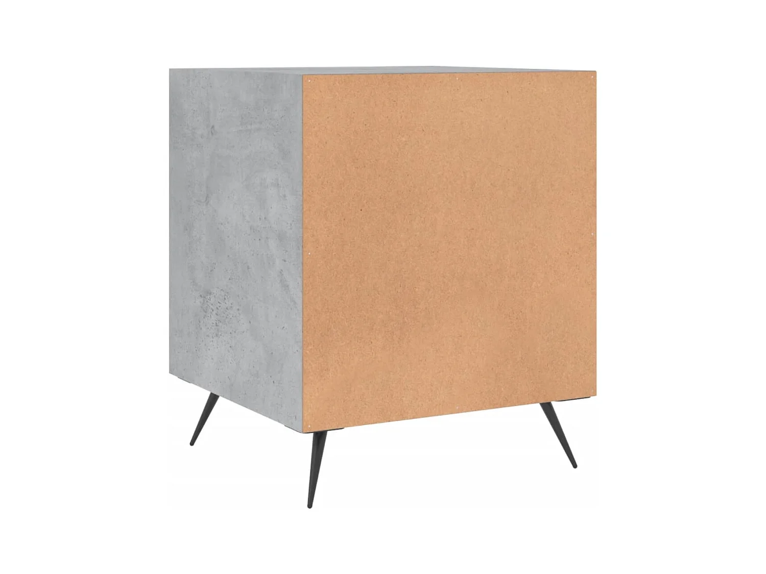 Mesa de Cabeceira Moderna 2 peças 40x40x50 cm derivados madeira cinza cimento