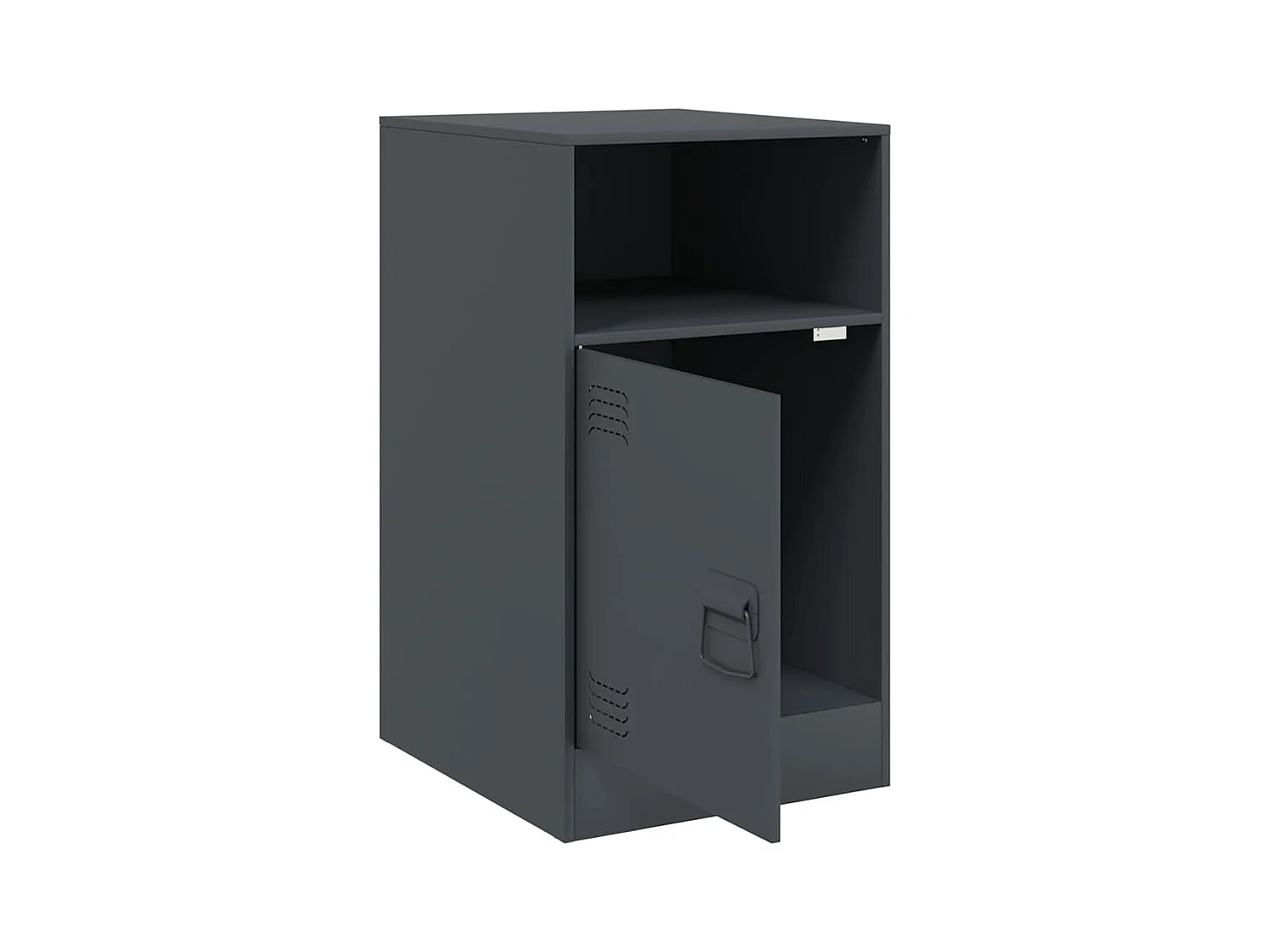 Table de chevet Étroite-Table d'appoint-Table de nuit anthracite 34,5x39x62 cm acier