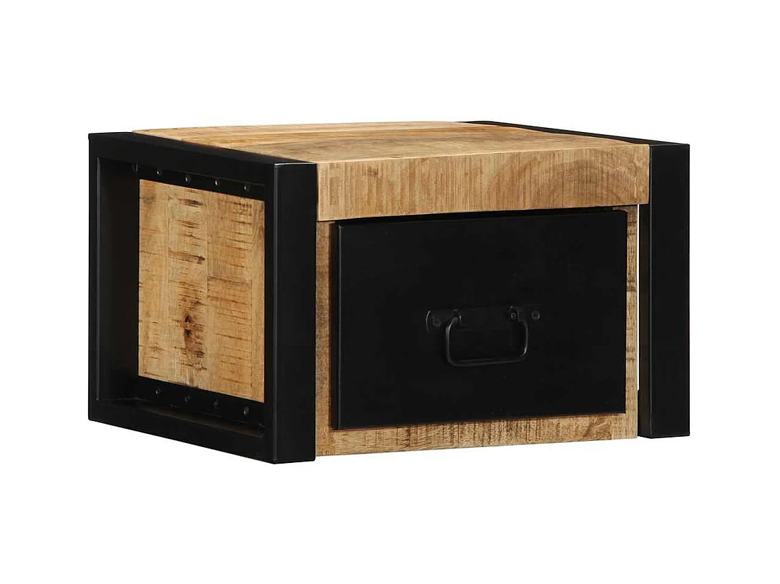 Mesita de noche | Mesilla de noche madera maciza de mango 40x35x25 cm