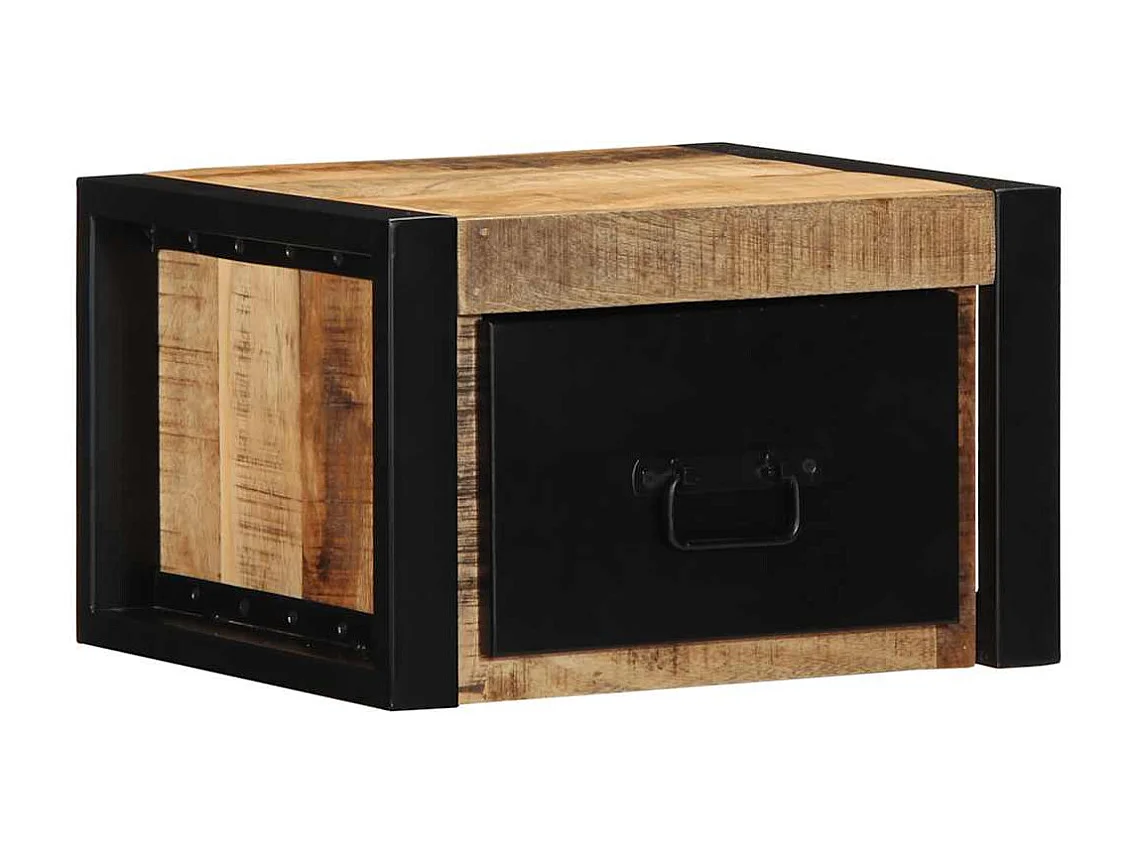 Nachttisch-Beistelltisch 40x35x25 cm Raues Mango-Massivholz SHL35452