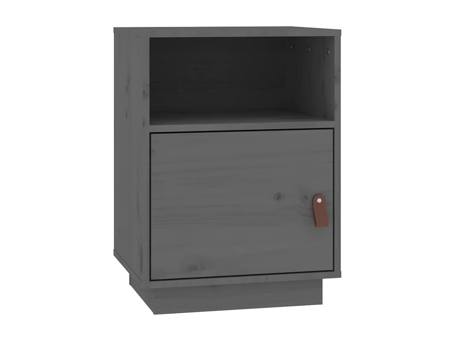 Nachttisch 2er Set-Beistelltisch-Nachttischkommode Grau 40x34x55 cm Massivholz Kiefer SHL697