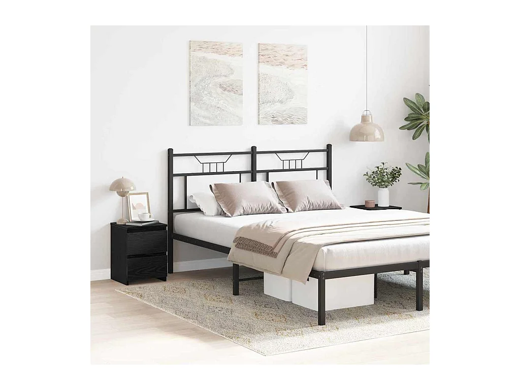 Mesita de Noche | Armario de Noche 2 uds con cajón Roble negro 30x30x40 cm