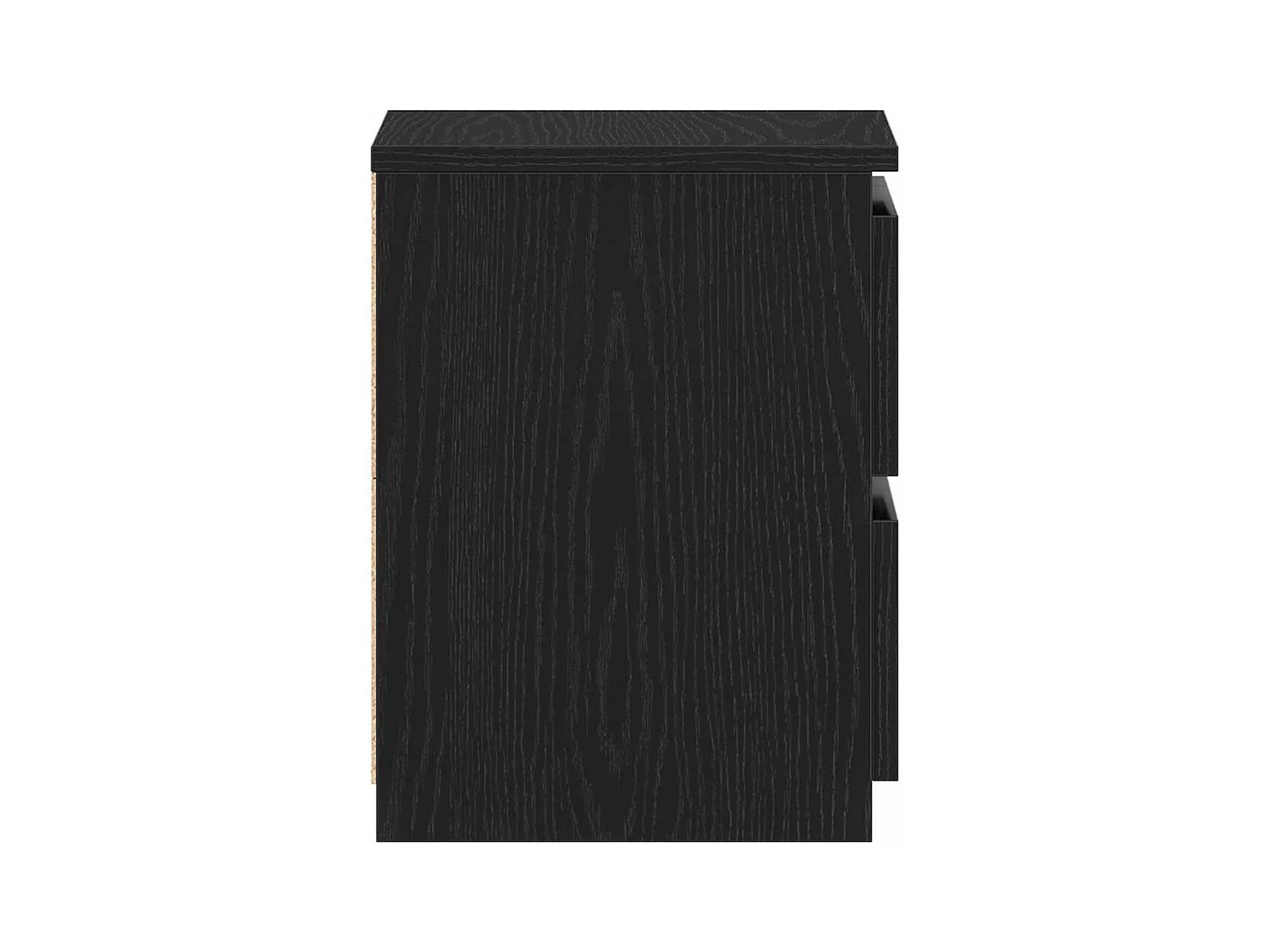 Mesita de Noche | Armario de Noche 2 uds con cajón Roble negro 30x30x40 cm