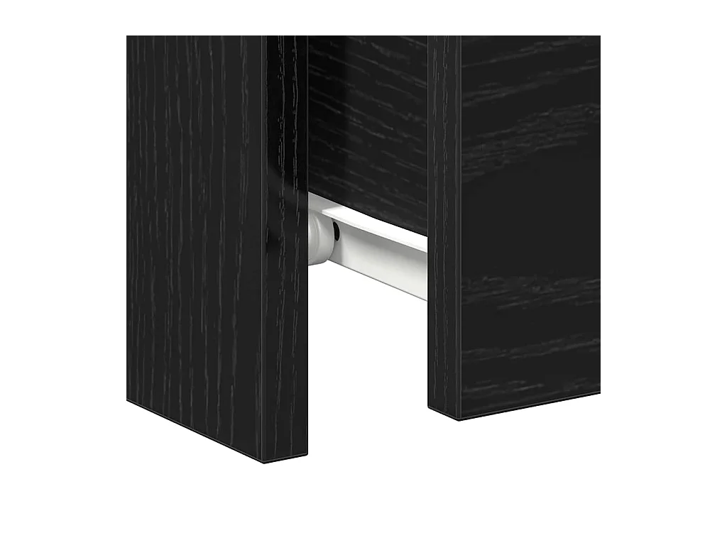 Mesita de Noche | Armario de Noche 2 uds con cajón Roble negro 30x30x40 cm