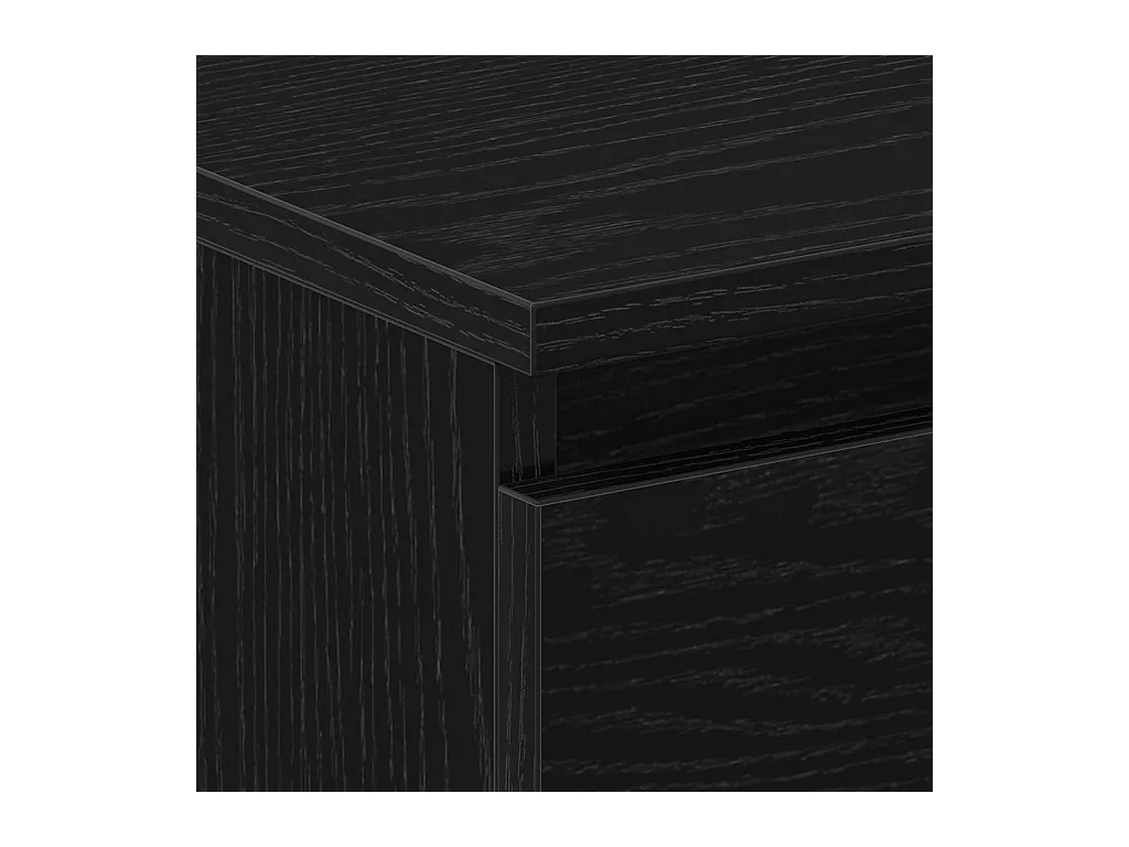 Mesita de Noche | Armario de Noche 2 uds con cajón Roble negro 30x30x40 cm