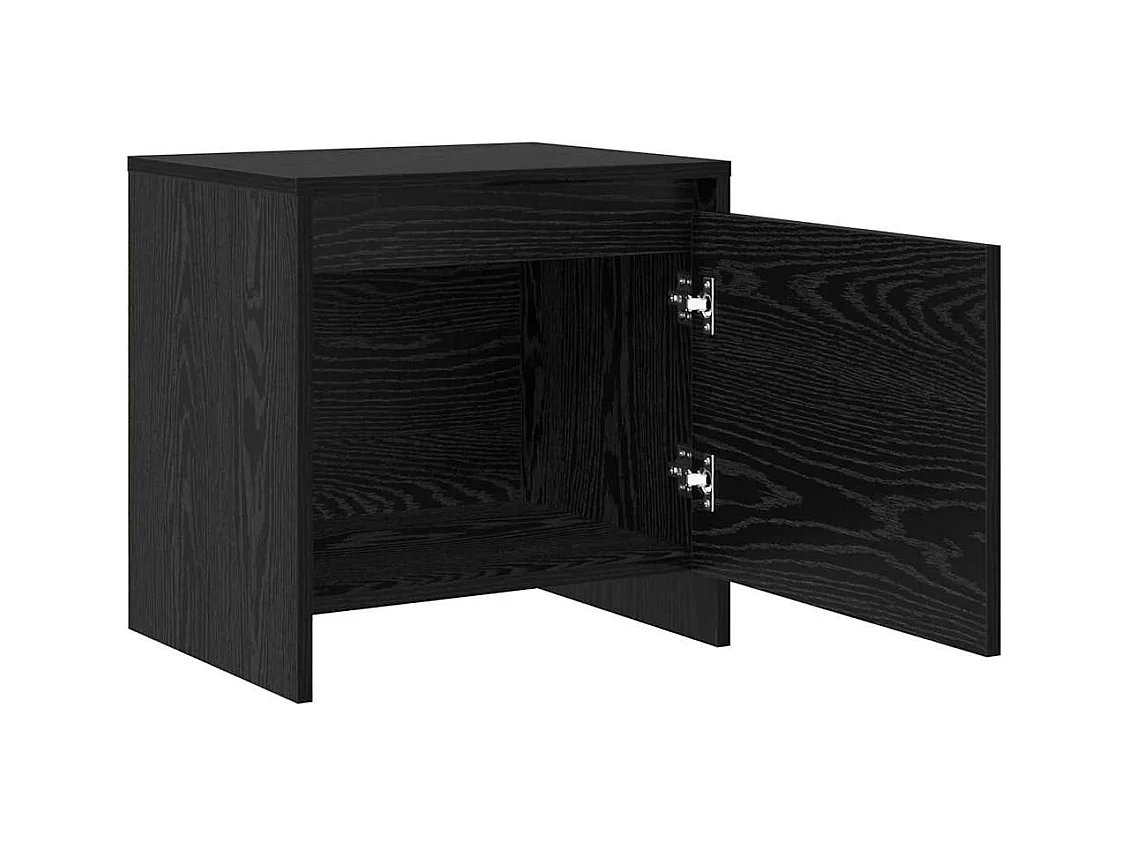 Mesita de Noche | Armario de Noche | Mesa auxiliar Roble negro 45x34x44.5 cm