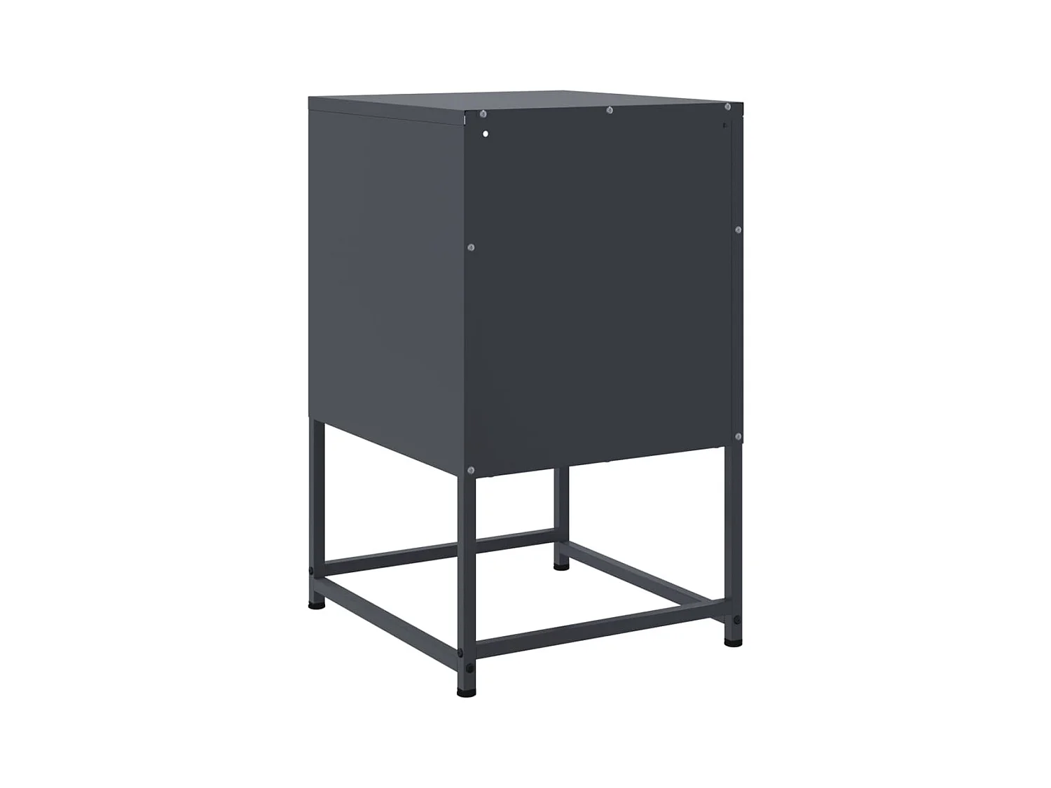 Table de chevet Étroite-Table d'appoint-Table de nuit anthracite 36x39x60,5 cm acier