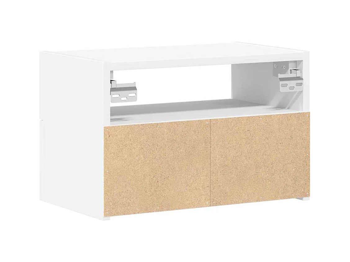 Tables de chevet murales 2 pcs blanc 45x26x28,5 cm