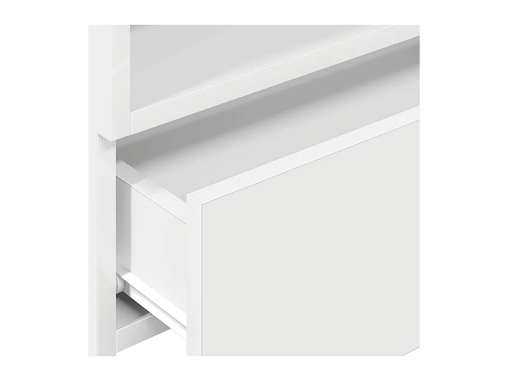 Tables de chevet murales 2 pcs blanc 45x26x28,5 cm