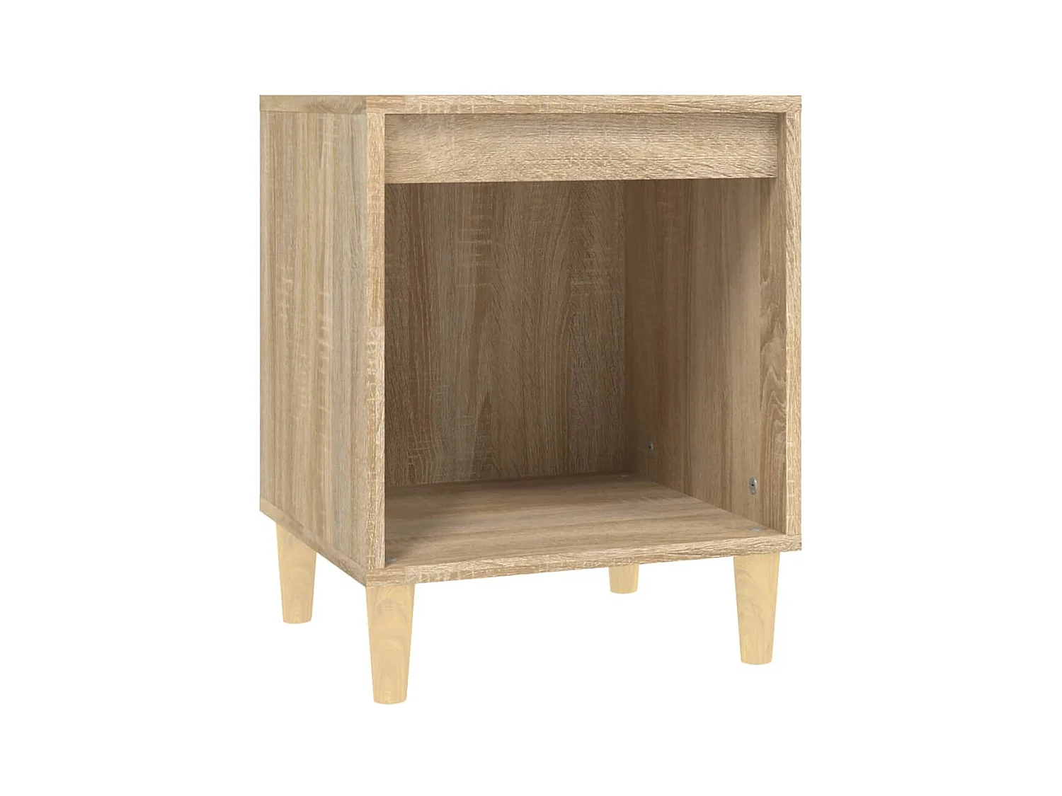 Tables de chevet lot de 2 avec compartiments ouverts Chêne sonoma 40x35x50 cm