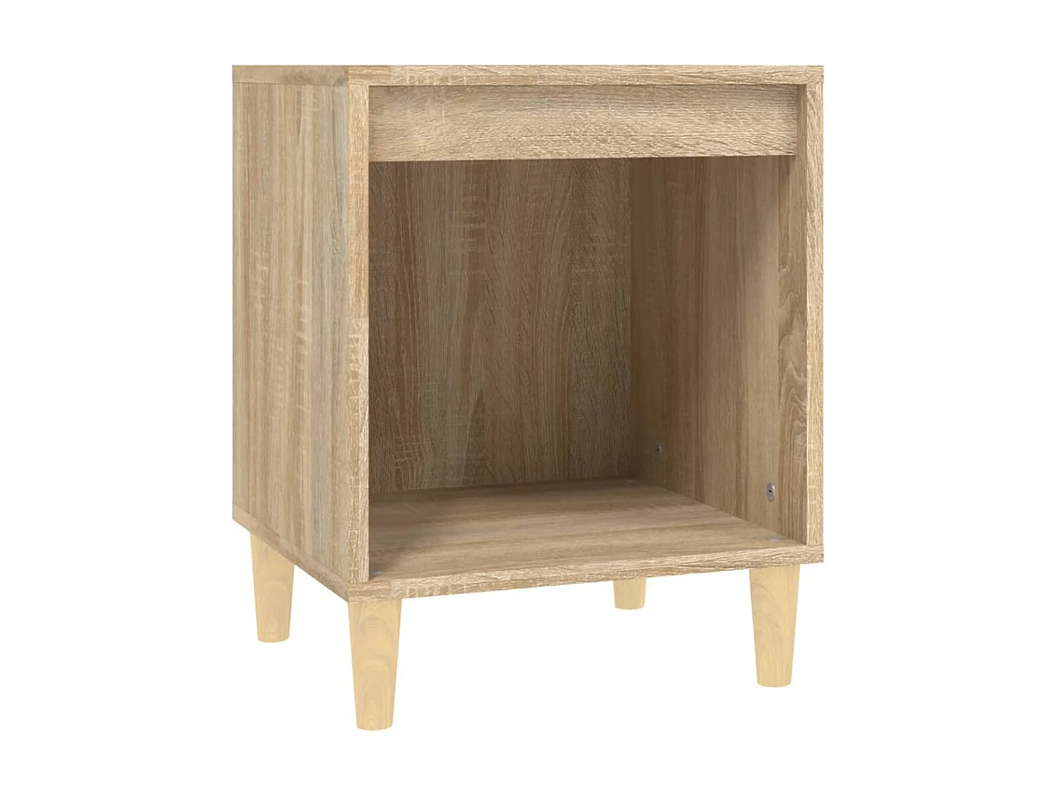 Nachttisch 2er Set-Beistelltisch-Nachttischkommode Sonoma-Eiche 40x35x50 cm SHL75869