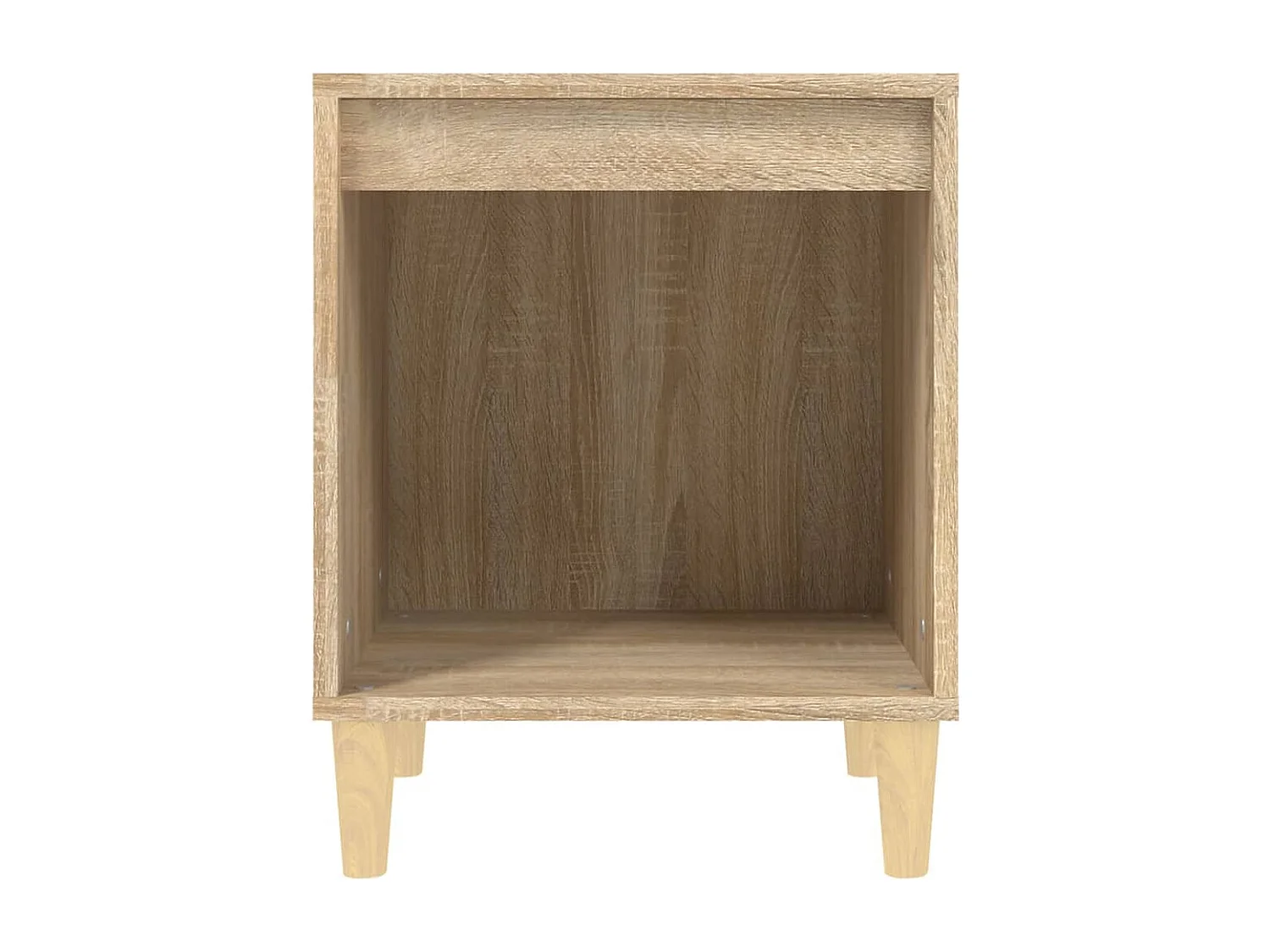 Nachttisch 2er Set-Beistelltisch-Nachttischkommode Sonoma-Eiche 40x35x50 cm SHL75869