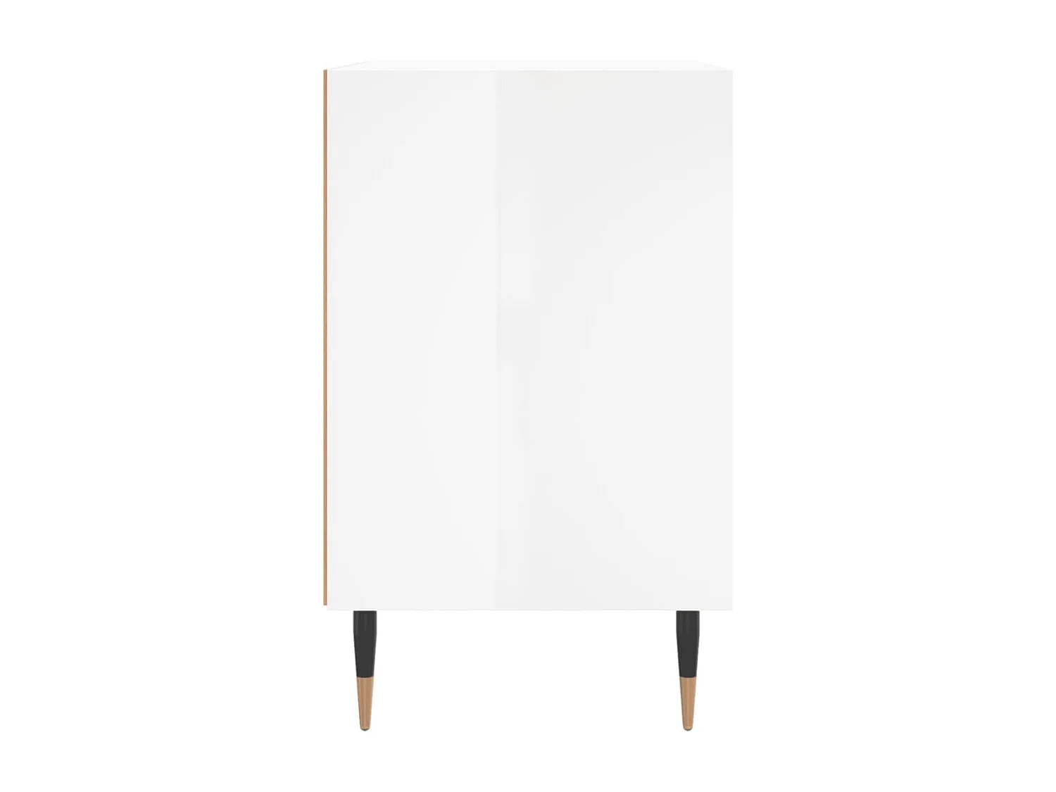 Mesita de noche | Mesilla de noche madera de ingeniería blanco brillo 40x30x50 cm