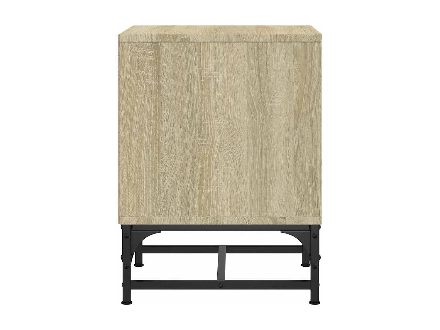 Mesitas de noche | Mesilla de noche con puertas vidrio 2 uds roble Sonoma 35x37x50 cm