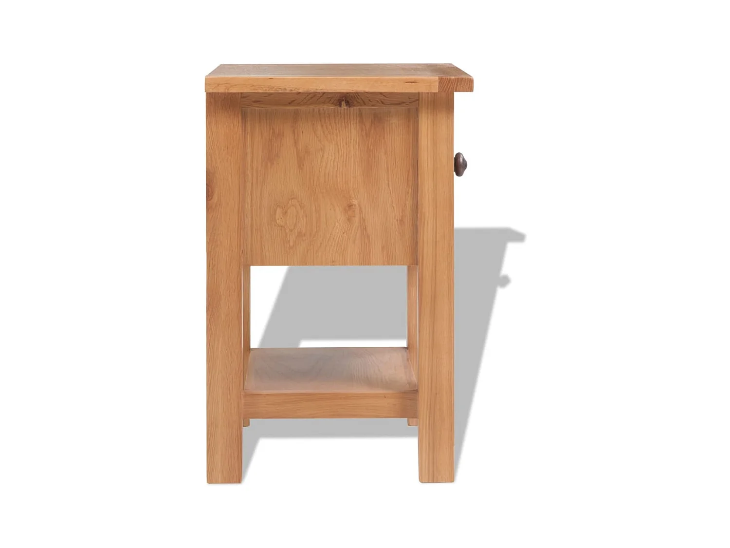 Pack 2 uds Mesitas de noche | Mesilla de noche madera maciza de roble 36x30x47 cm