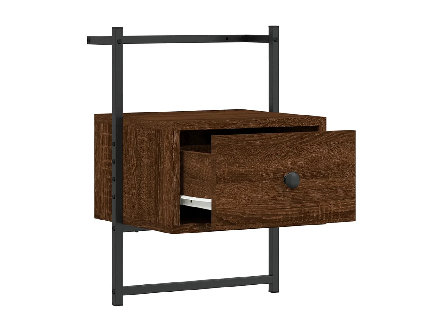 Nachttisch hängend 2er Set | Wand-Nachttische Braun Eiche 35x30x51 cm Holzwerkstoff SHL4401