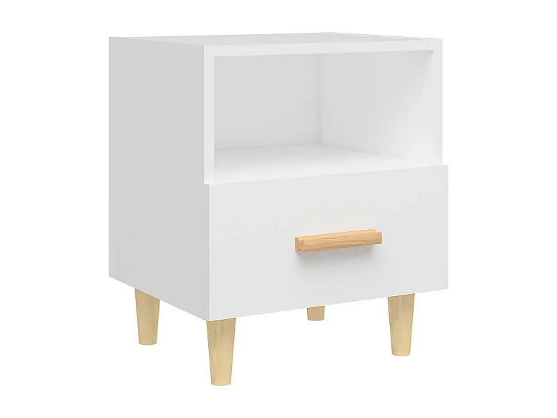 Table de chevet-Petite Table d'appoint-Table de nuit Blanc 40x35x47 cm
