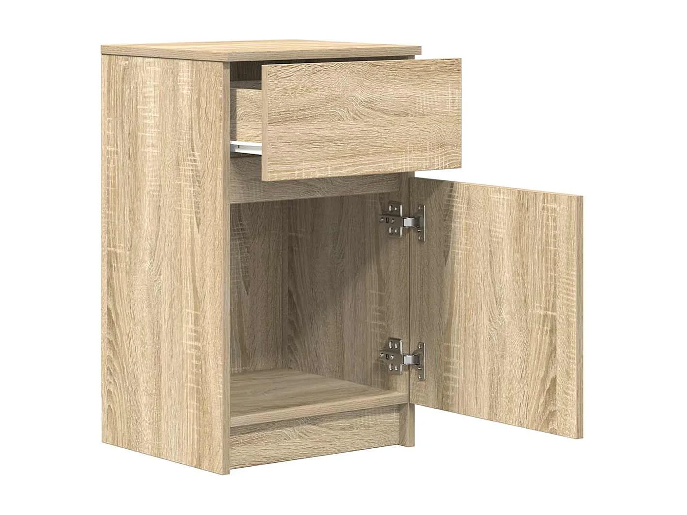 Mesilla de noche | Mesita de noche roble Sonoma 39x35x65 cm Madera de ingeniería