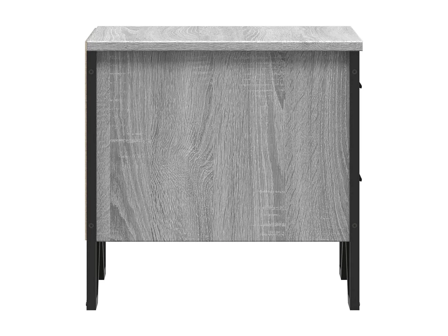 Mesita de noche | Mesilla de noche 2 uds. madera ingeniería gris Sonoma 40x41x40 cm