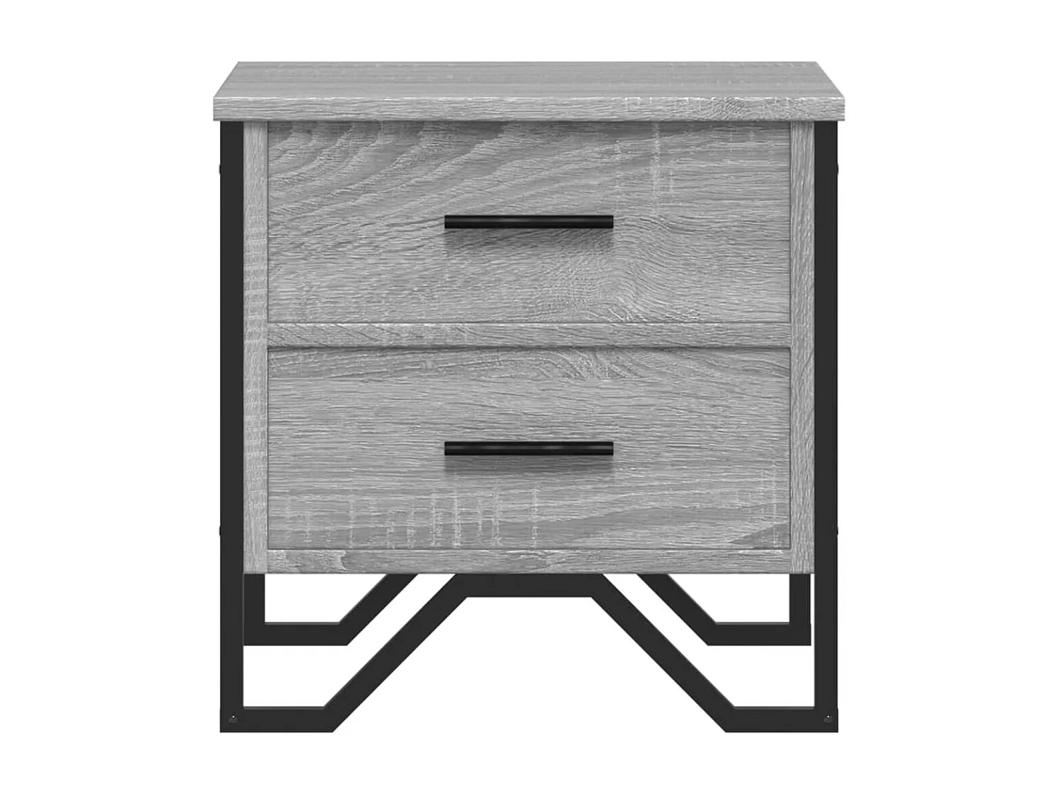 Nachttisch 2er Set-Beistelltisch-Nachttischkommode Grau Sonoma 40x41x40 cm Holzwerkstoff SHL47926