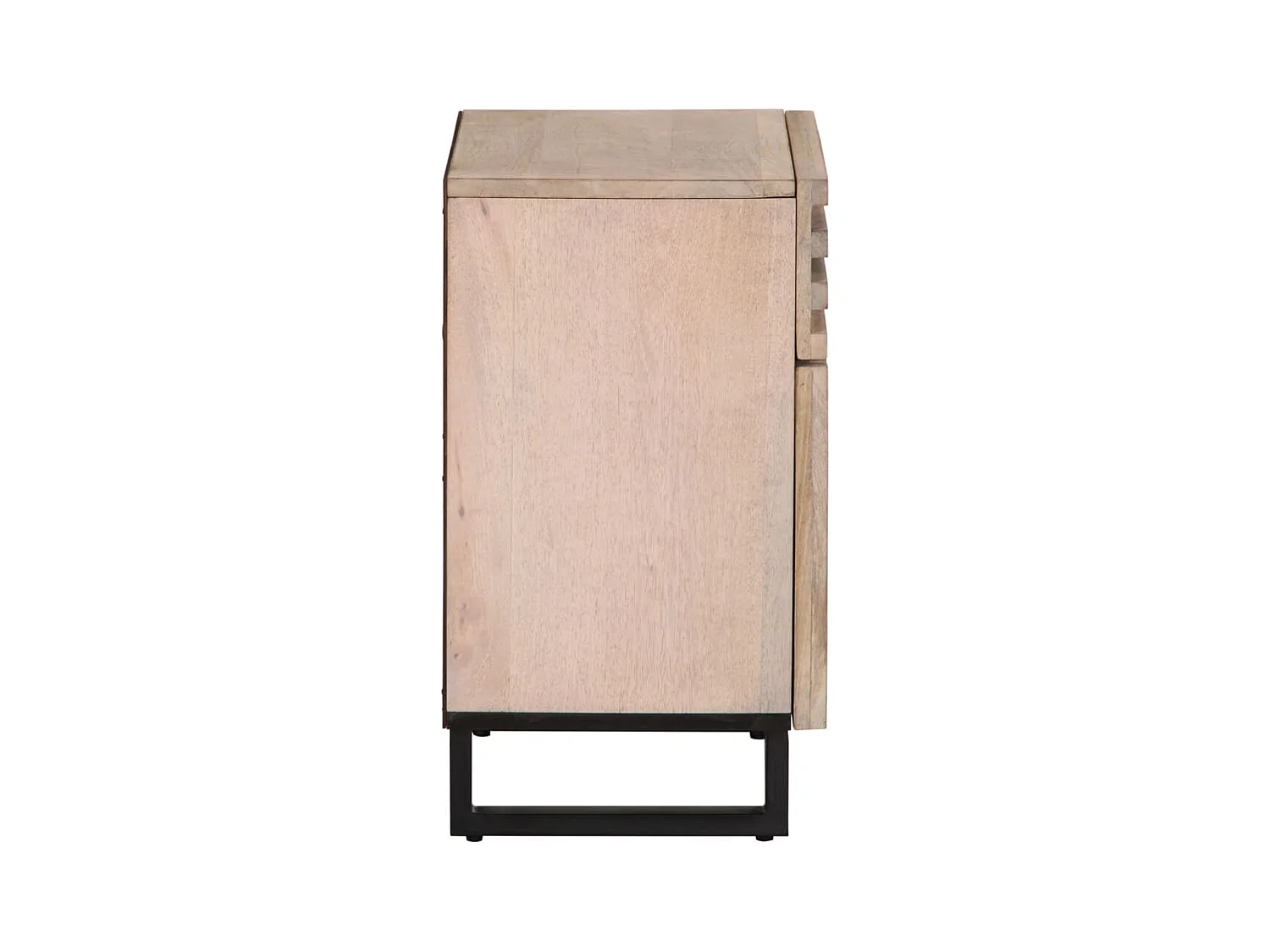 Mesita de noche | Mesilla de noche madera maciza de mango blanca 50x34x60 cm