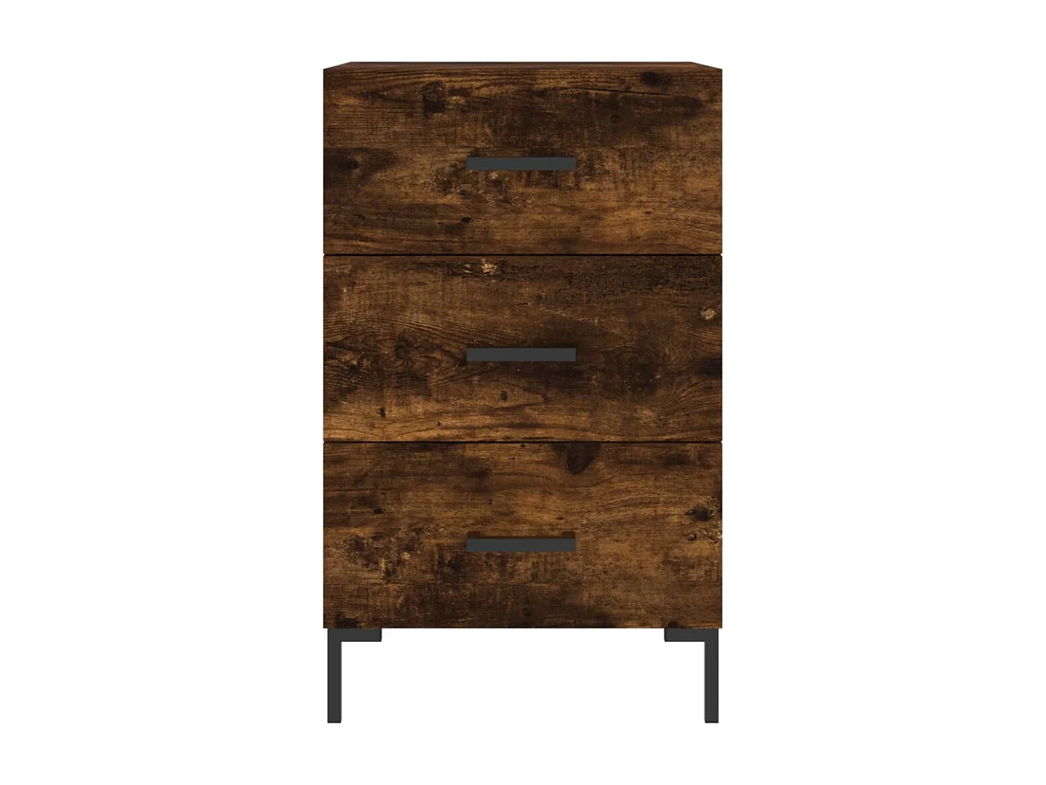 Table de chevet-Table d'appoint-Table de nuit chêne fumé 40x40x66 cm bois d'ingénierie