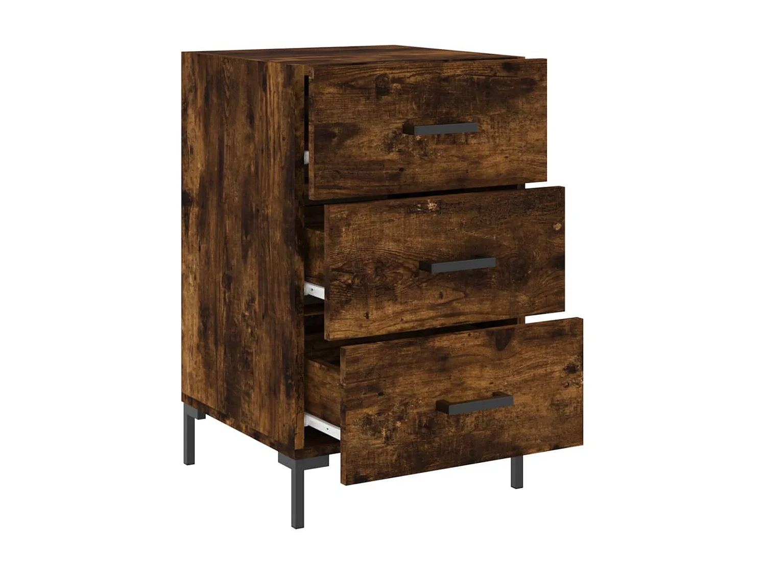 Table de chevet-Table d'appoint-Table de nuit chêne fumé 40x40x66 cm bois d'ingénierie