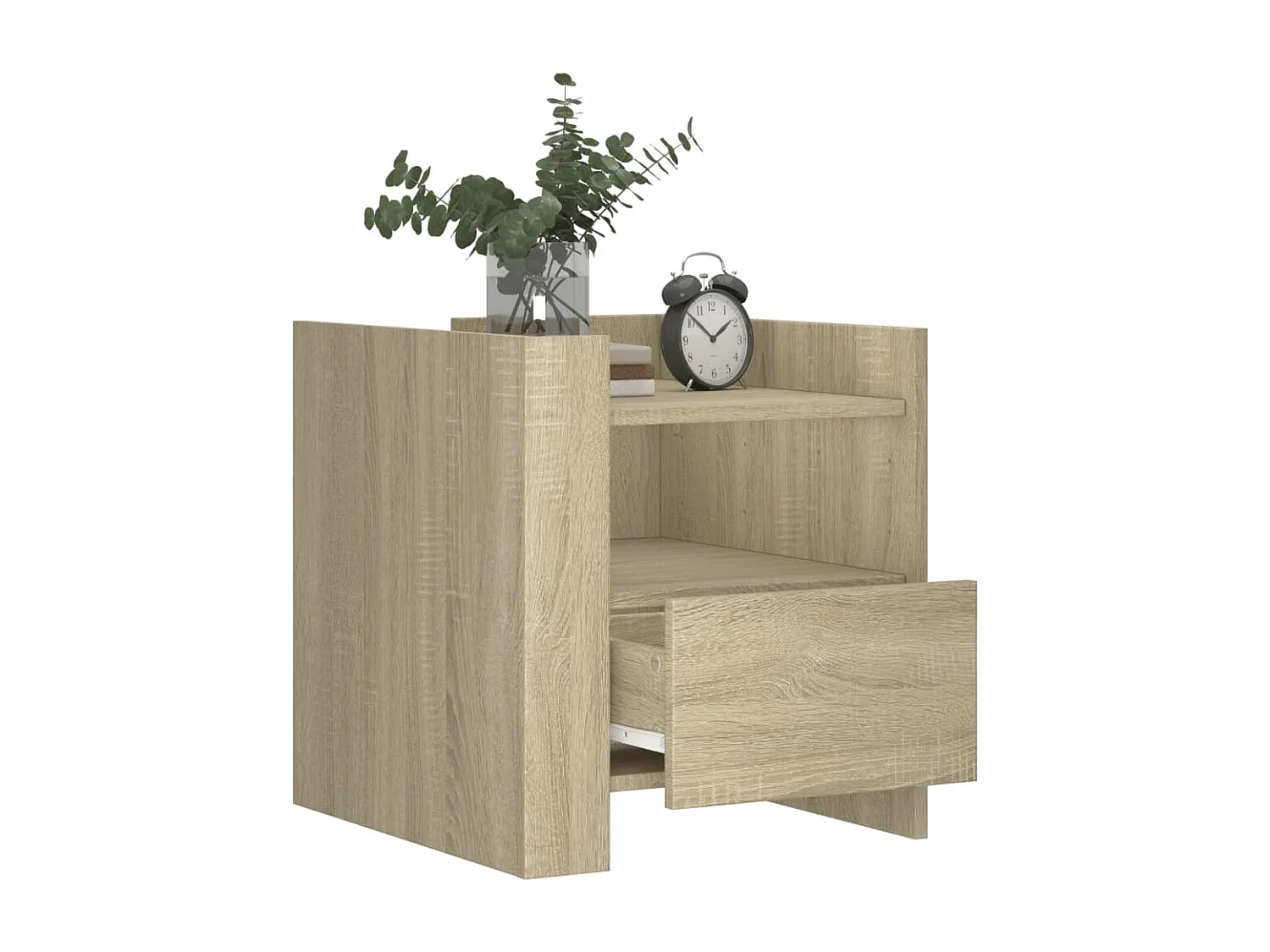 Mesita de noche | Mesilla de noche madera de ingeniería roble Sonoma 45x50x50 cm