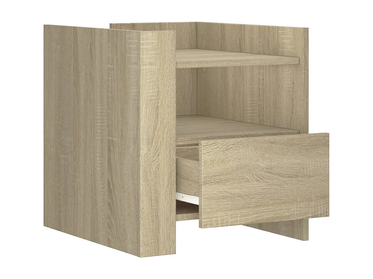 Mesita de noche | Mesilla de noche madera de ingeniería roble Sonoma 45x50x50 cm