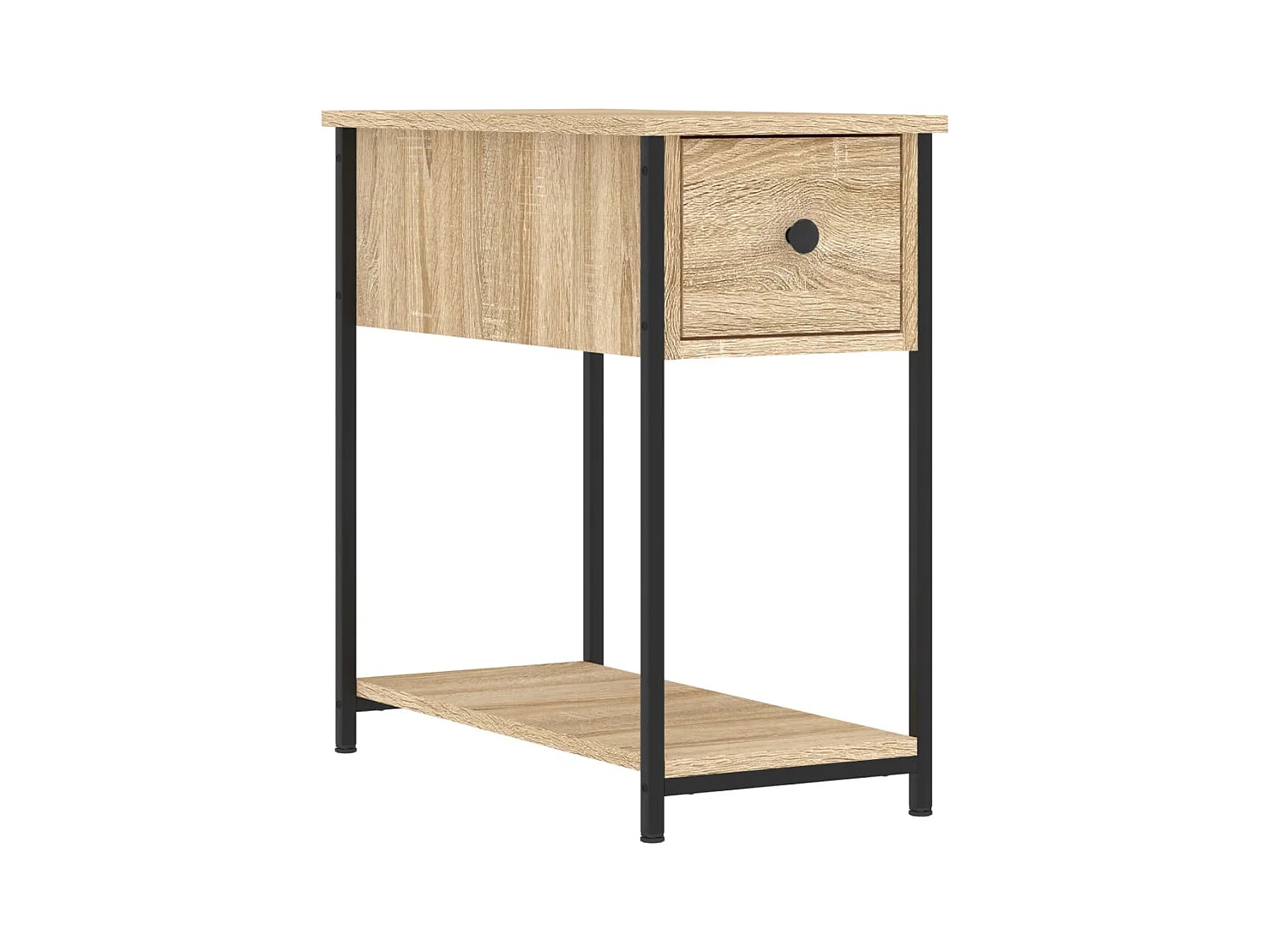 Mesitas de noche | Mesilla de noche 2 uds madera ingeniería roble Sonoma 30x60x60 cm