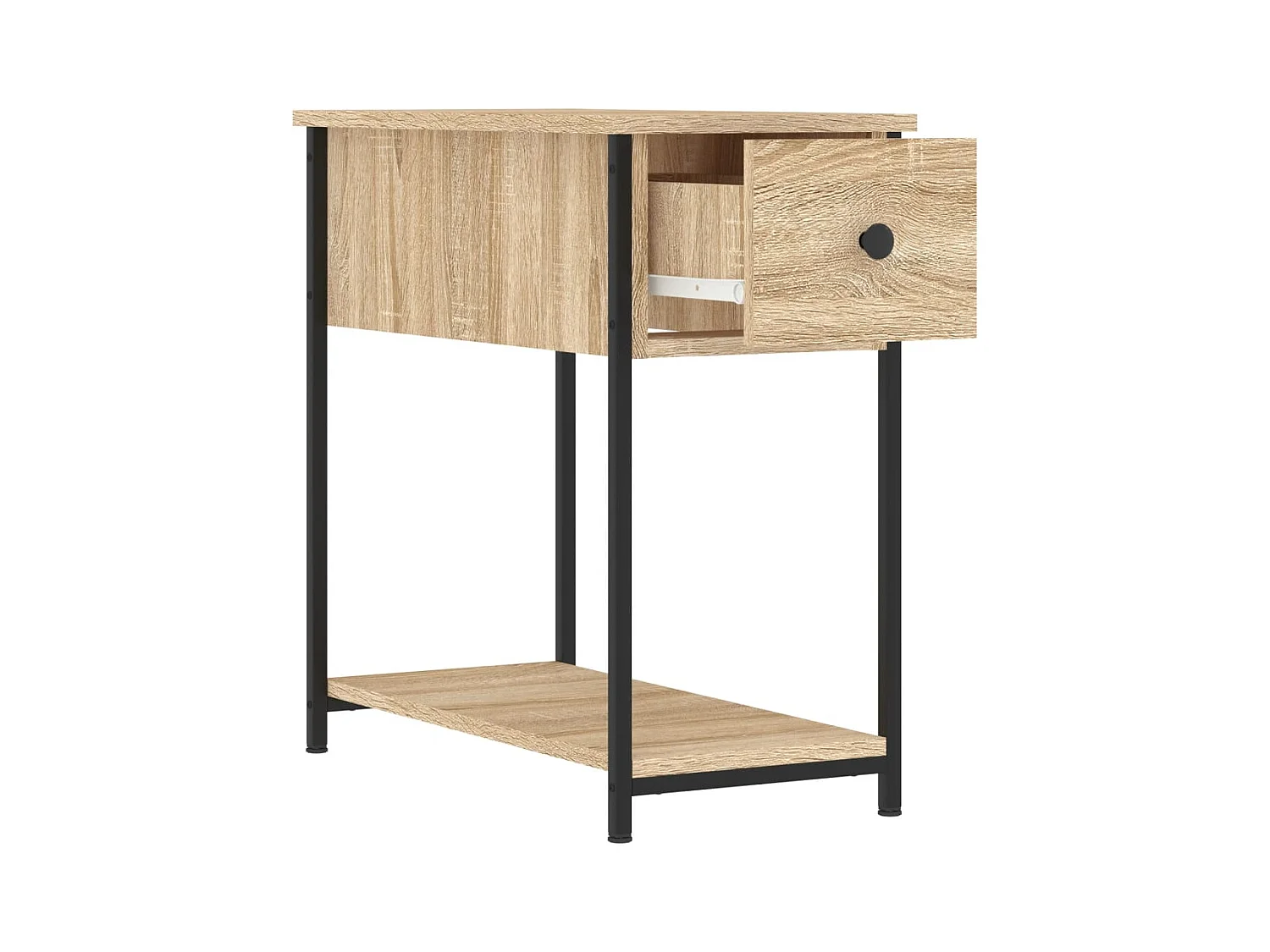 Mesitas de noche | Mesilla de noche 2 uds madera ingeniería roble Sonoma 30x60x60 cm