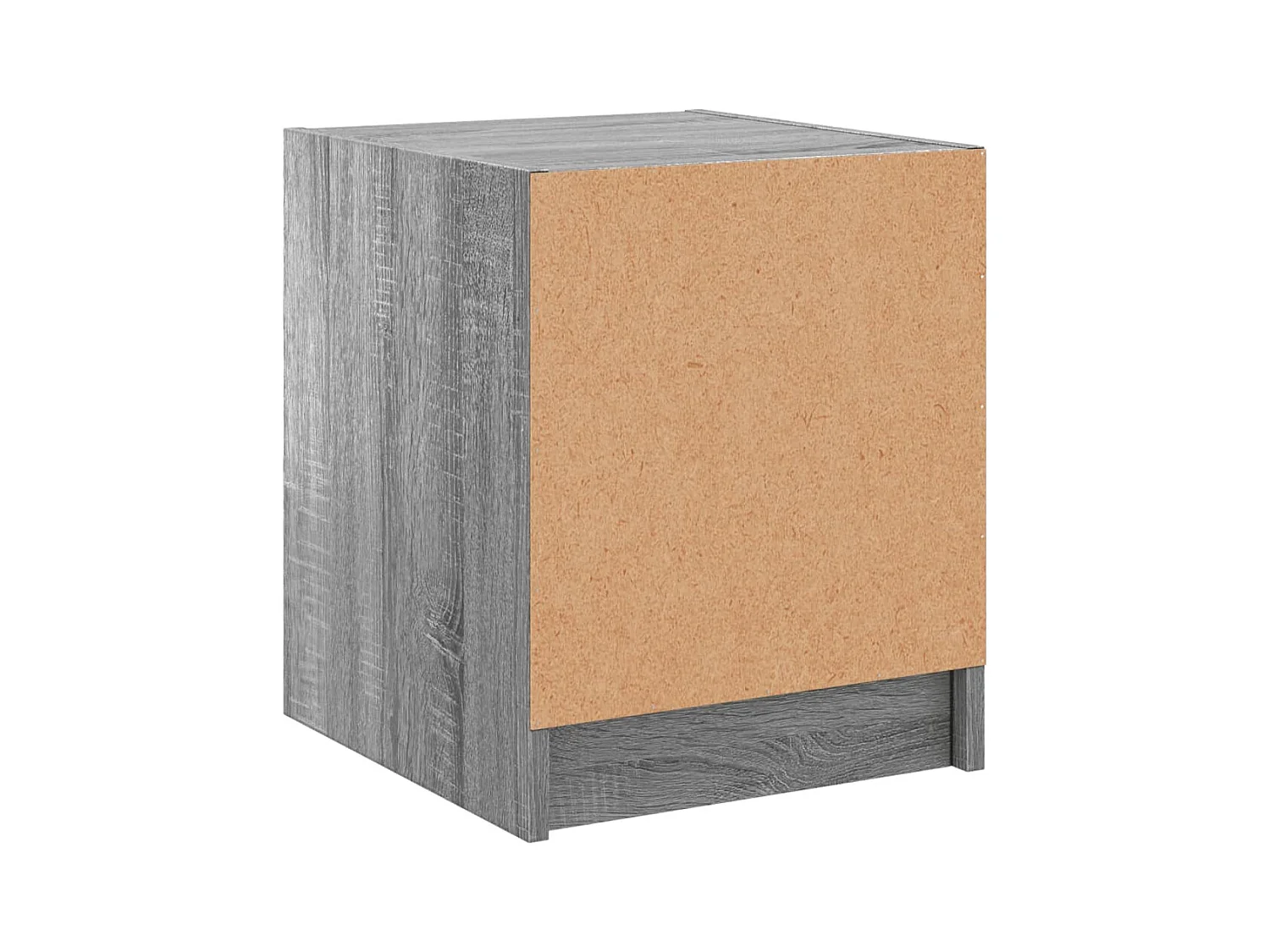 Mesitas de noche | Mesilla de noche con puertas vidrio 2 uds gris Sonoma 35x37x42 cm