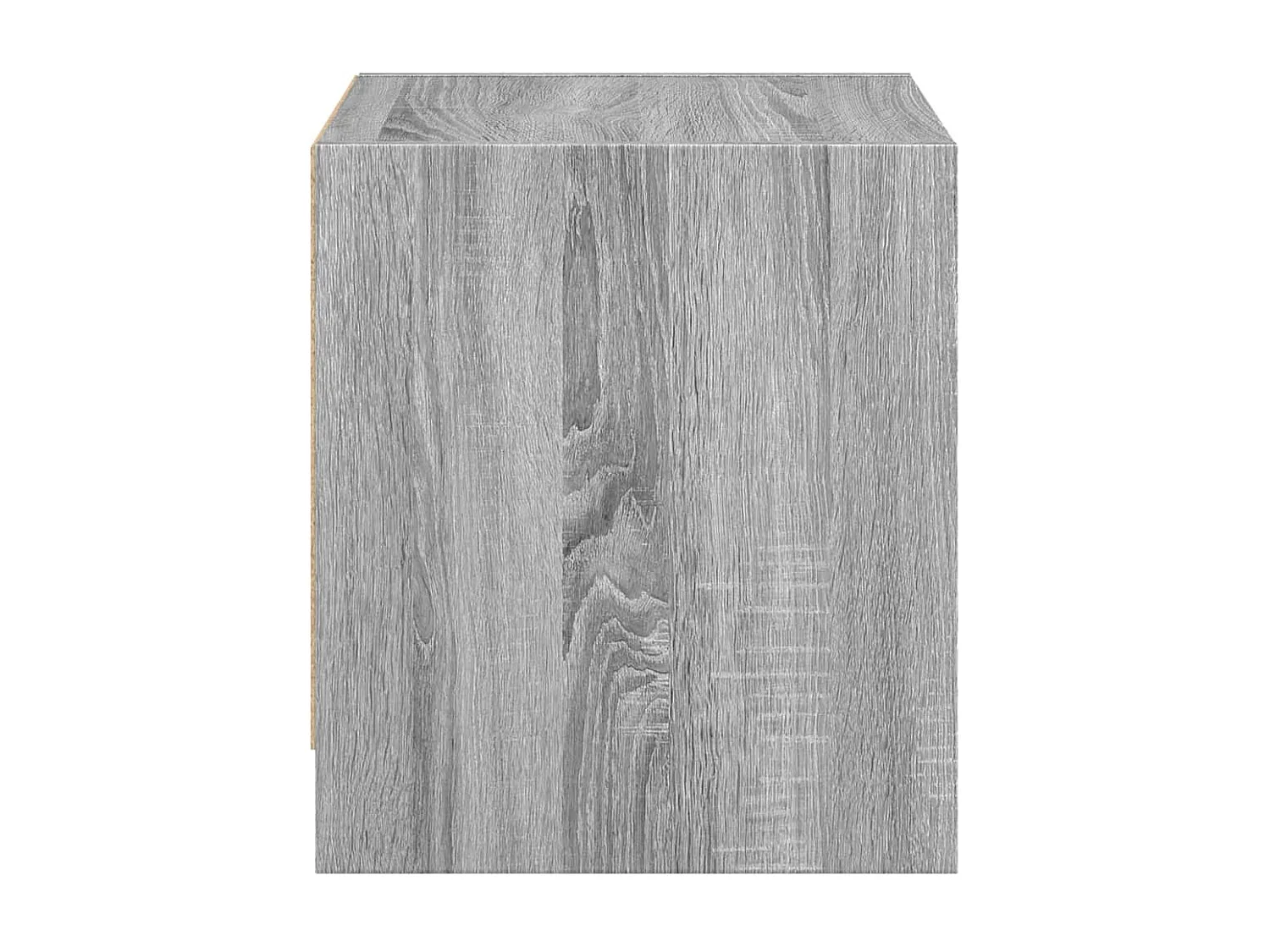 Nachttisch 2er Set-Beistelltisch mit Glastüren Grau Sonoma 35x37x42 cm SHL27392