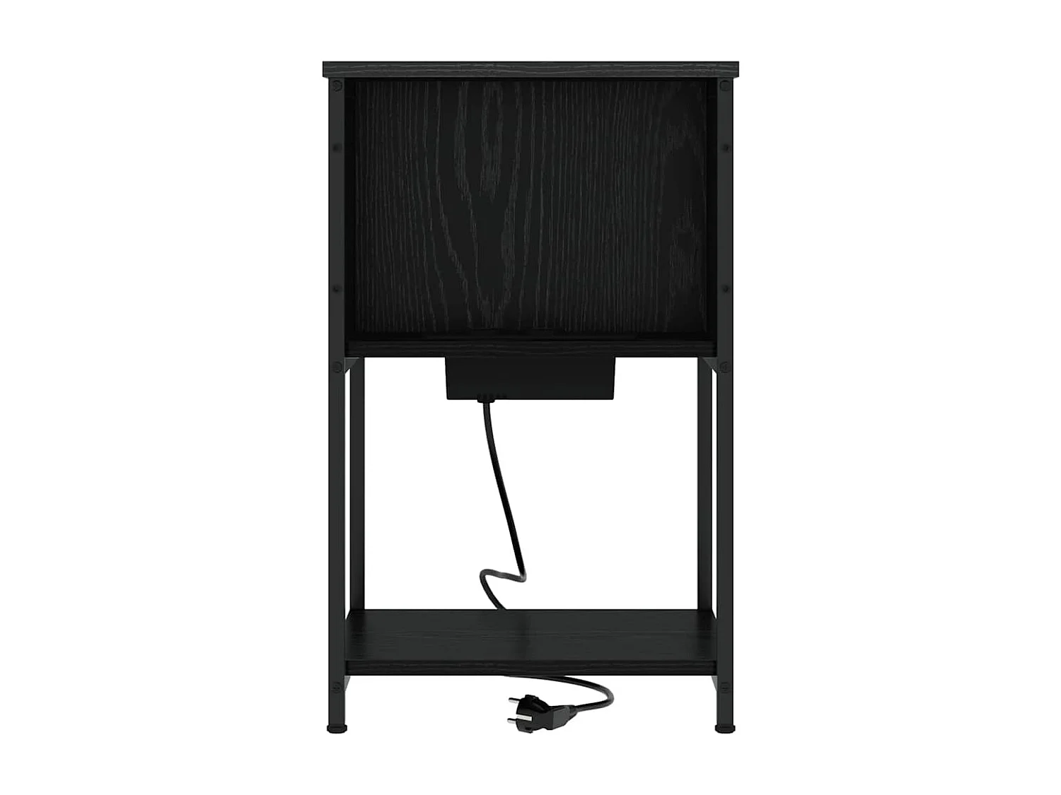 Mesa de Cabeceira Moderna 2 Peças Carvalho preto 38x31x61 cm