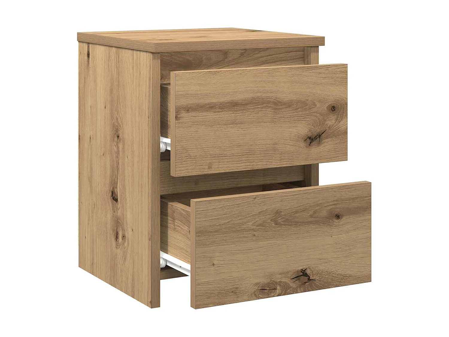Nachttisch 2er Set-Beistelltisch-Nachttischkommode Artisan-Eiche 30x30x40 cm Holzwerkstoff SHL79032
