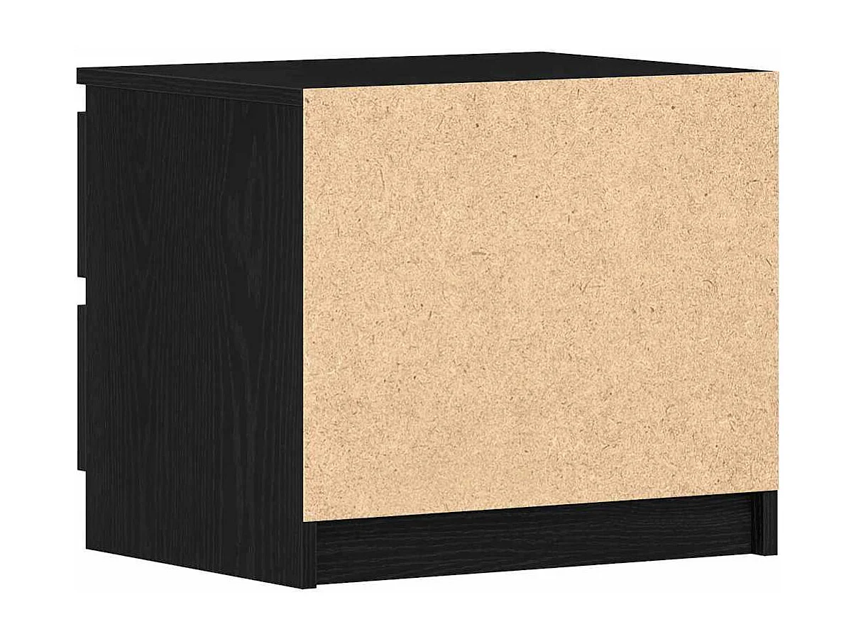 Mesita de Noche | Armario de Noche 2 uds con cajón Roble negro 50x40x43.5 cm