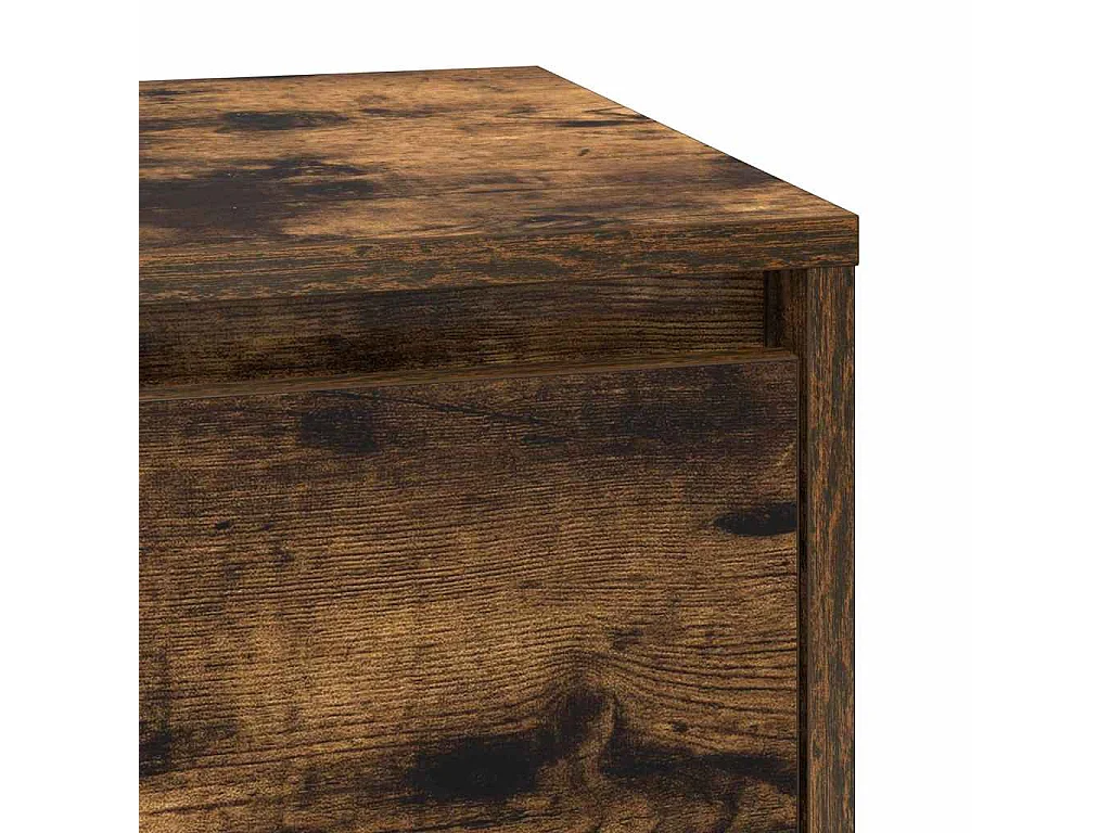 Table de chevet-Table d'appoint avec tiroir avec Chêne fumé 39x34,5x65 cm