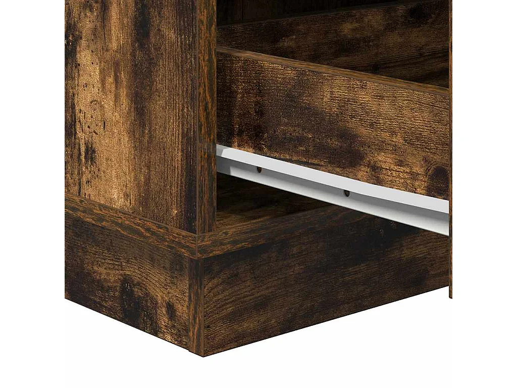 Nachttisch-Beistelltisch Geräucherte Eiche 39 x 34,5 x 65 cm Holzwerkstoff SHL92774