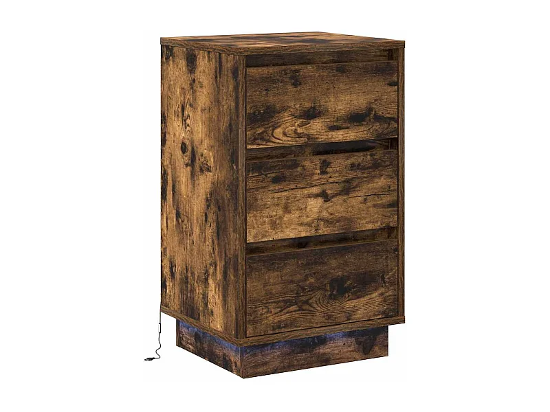 Nachttisch-Beistelltisch Geräucherte Eiche 39 x 34,5 x 65 cm Holzwerkstoff SHL92774