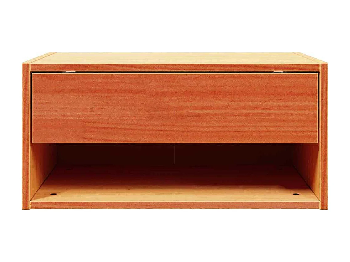 Mesa de Noche | Mesa auxiliar | Mesita de noche con cajón Marrón cera 50x32.5x24 cm