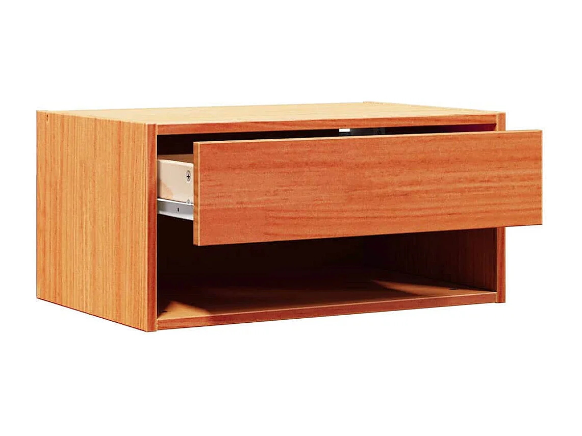 Mesa de Noche | Mesa auxiliar | Mesita de noche con cajón Marrón cera 50x32.5x24 cm