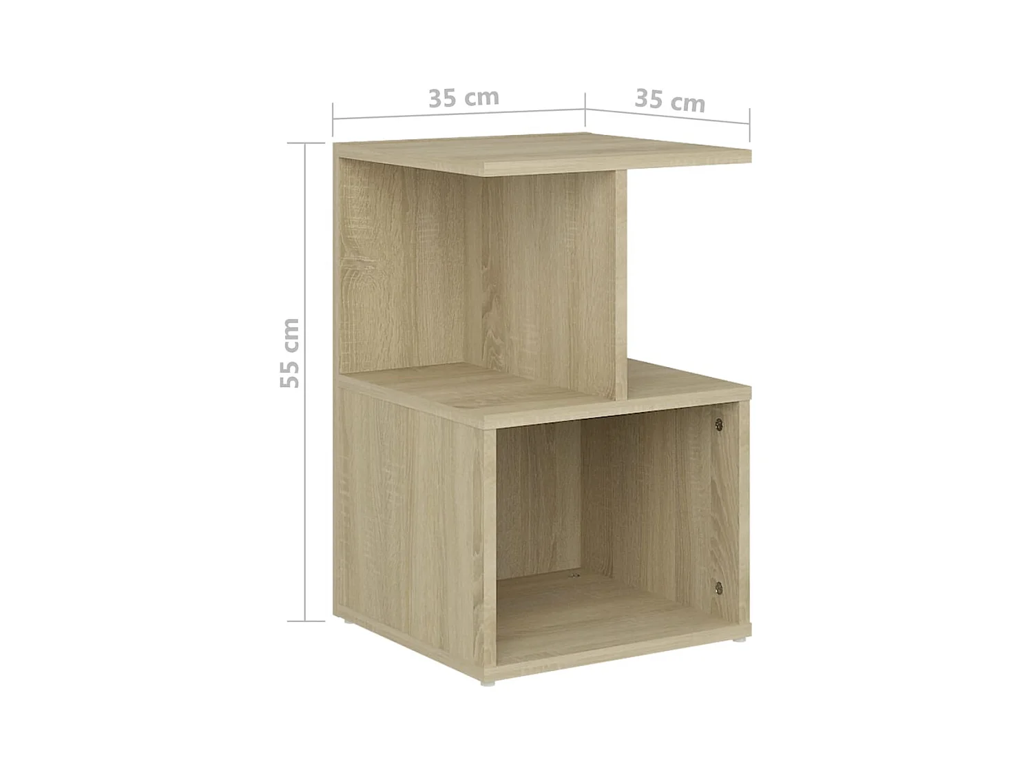 Mesitas de noche | Mesilla de noche 2 uds contrachapada roble Sonoma 35x35x55 cm