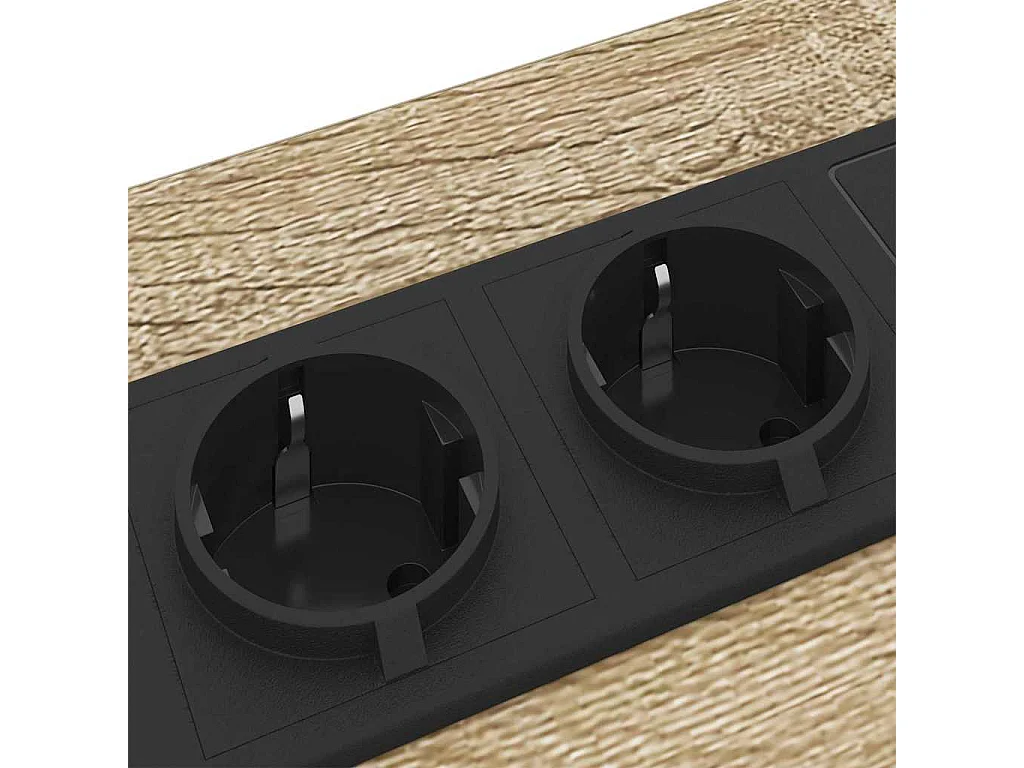 Mesa de Noche | Mesita de noche Roble Sonoma 30x48x61 cm Madera contrachapada