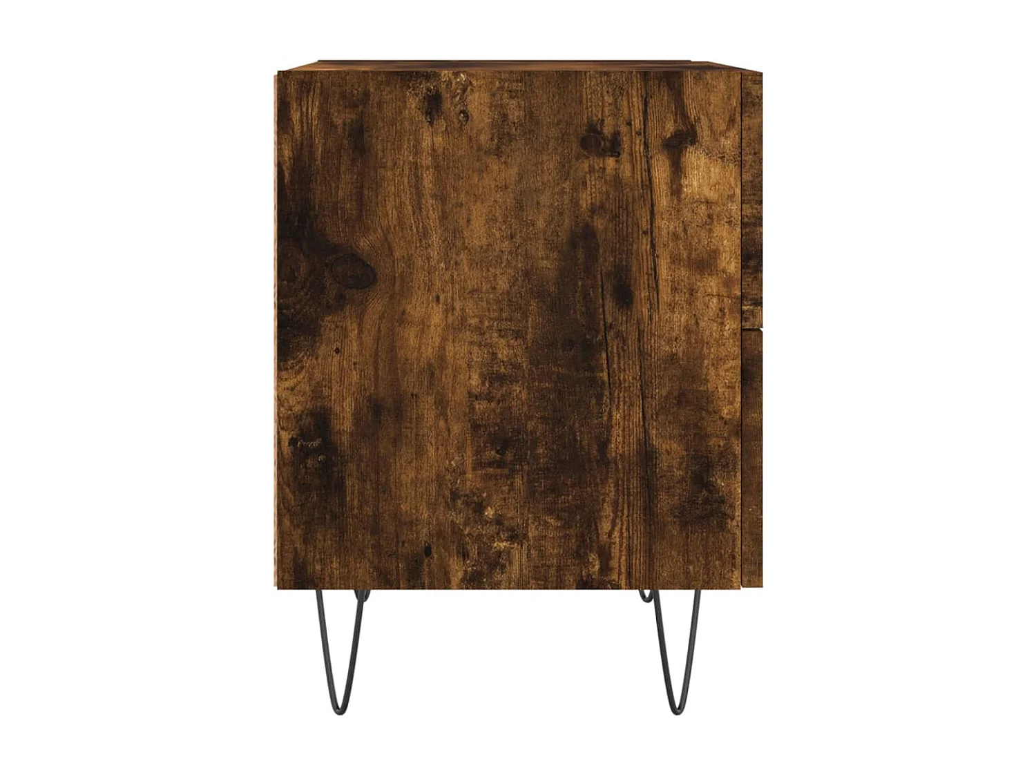 Mesita de noche | Mesilla de noche 2 uds. madera ingeniería roble ahumado 40x35x47,5cm